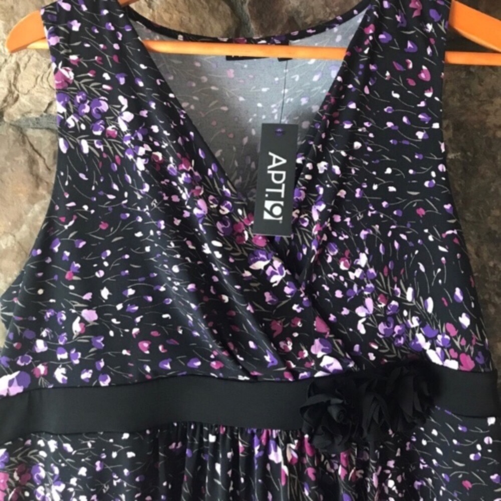 💜NWT APT. 9💜FLORAL DRESS WITH ROSETTES 💜 - Picture 5 of 5